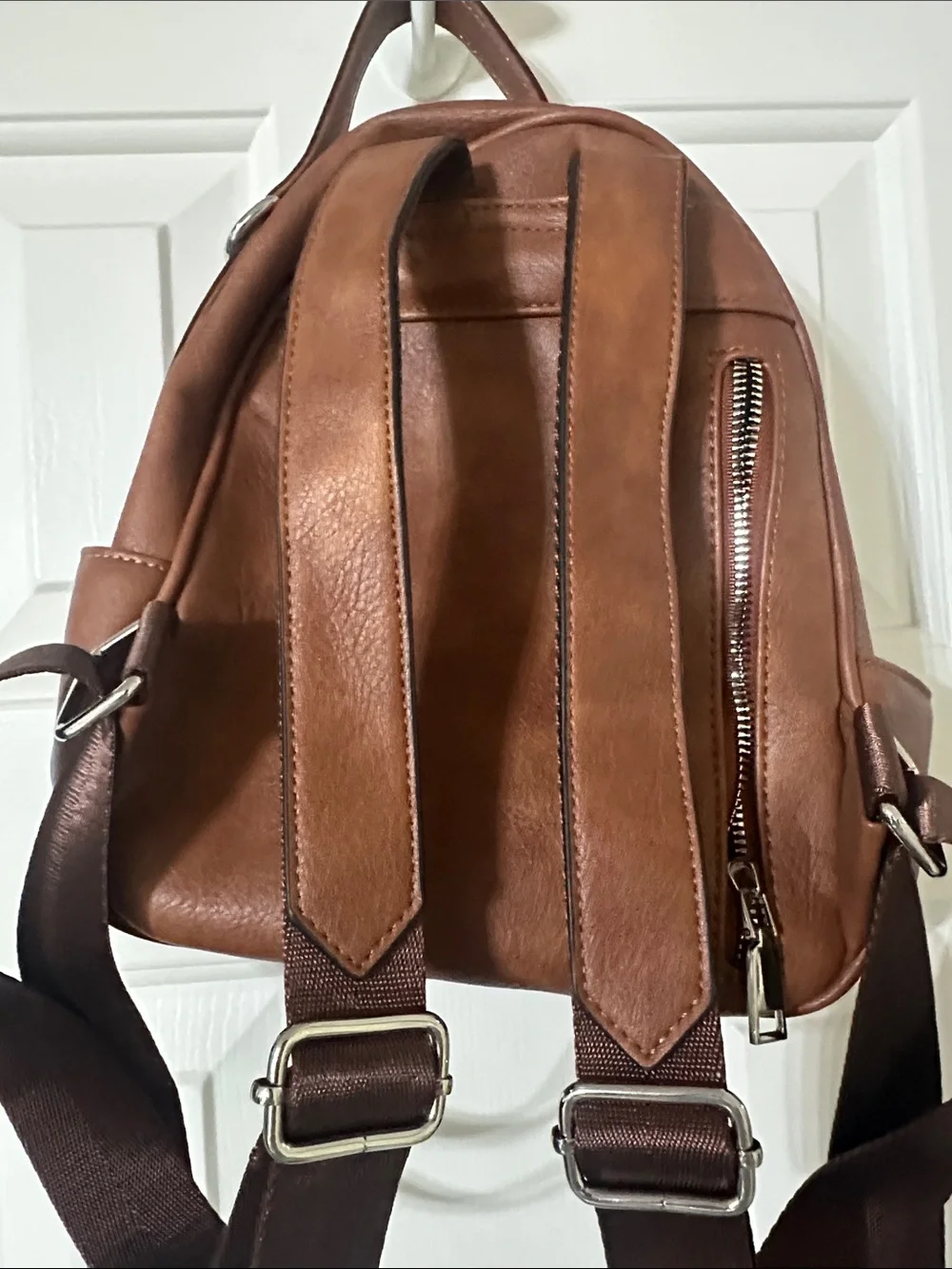 Cluci Brown Faux Leather Mini Backpack Never Used